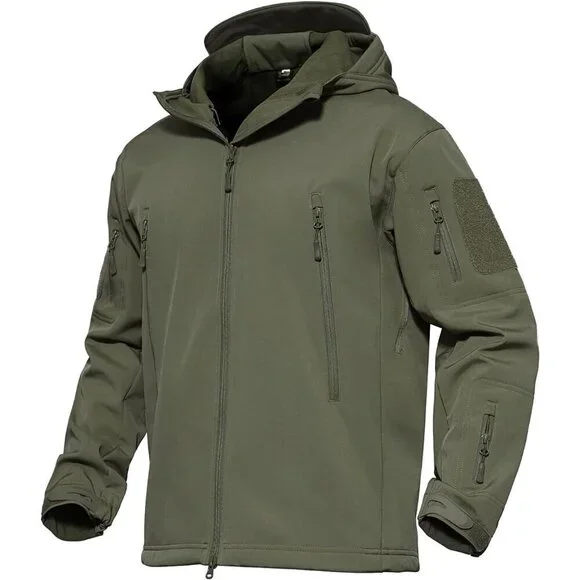 Men's Jacket Tactical Performance Waterproof Softshell Jackets Fleece Lined Ski