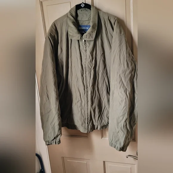 London Fog XL tan quilted bomber jacket