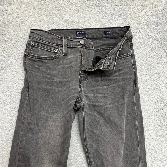 J.Crew Slim Jeans Mens 30x32 Grey Excellent Flex Stretch Denim Faded Wash‎