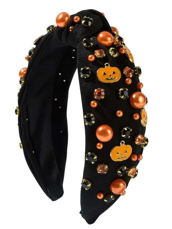 BLACK PUMPKIN HEADBAND FOR FALL