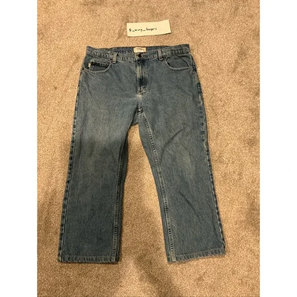 LL‎ Bean Mens Jeans 36x29 Blue Standard Fit Cotton Denim Pants