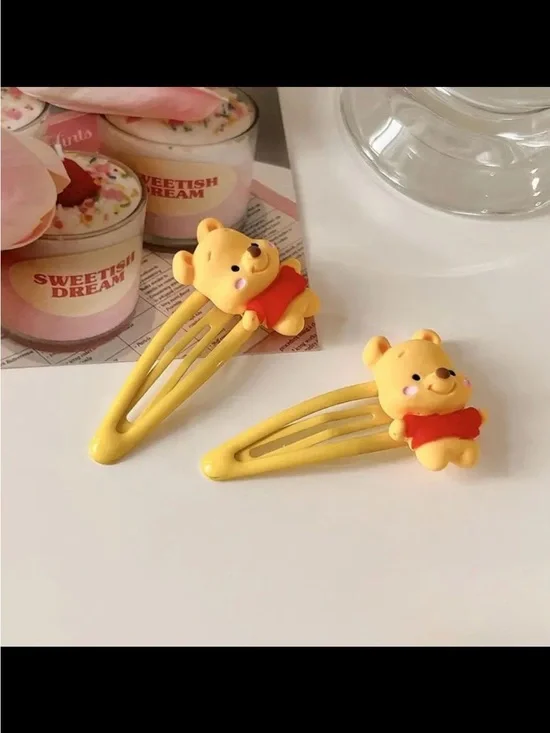 Winnie The Pooh & Piglet Hair Clips