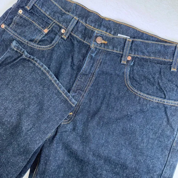 Vtg Levi's 569 Loose Straight Jeans Mens 38x34 Dark Indigo Deadstock 1998 USA