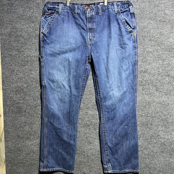 Ariat FR M4 Relaxed Boot Cut Jeans Mens 46x34 Blue Flame Resistant Utility Denim