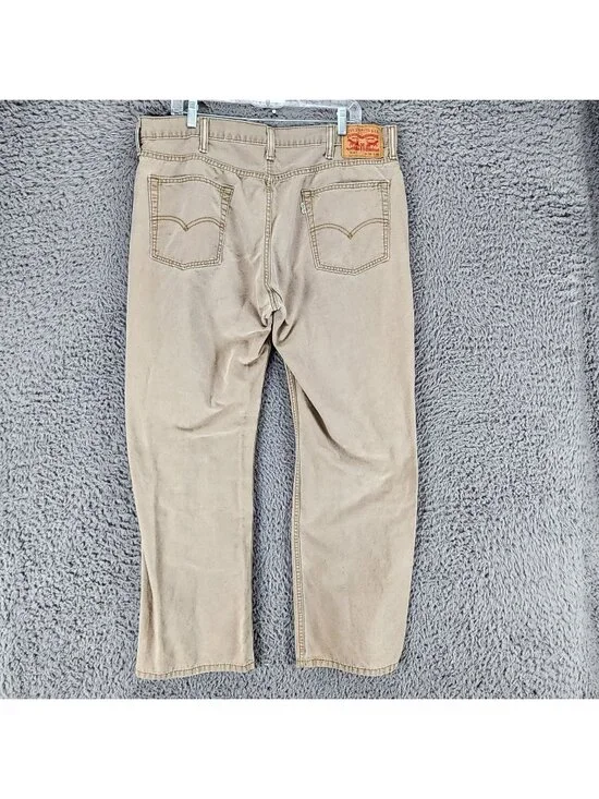 Levi's Jeans Mens 38x30 514 Tan Cotton Denim Regular Fit Straight Leg