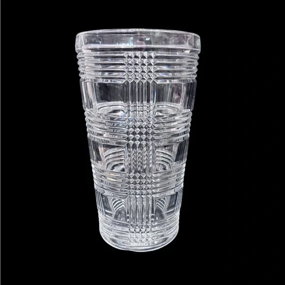 RALPH LAUREN CRYSTAL 10” Glen Plaid Cut Crystal Vase