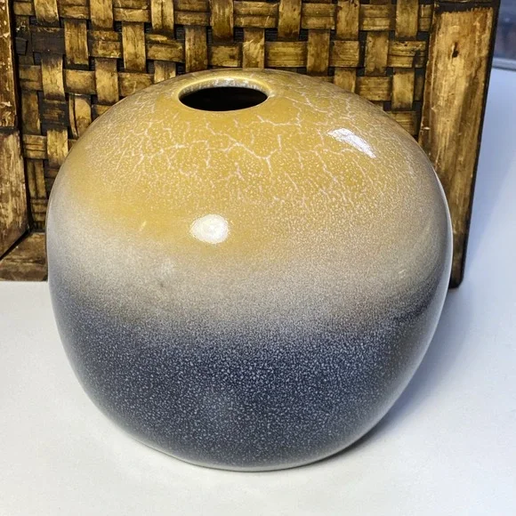 Vintage Studio Pottery Bud Vase Spherical Gradient Stoneware‎ Art Nouveau 5.5