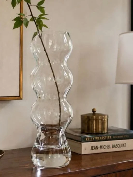 Schott Zwiesel German Crystal Bubble Vase 15” |  Modern Vintage Decor | 60s MCM