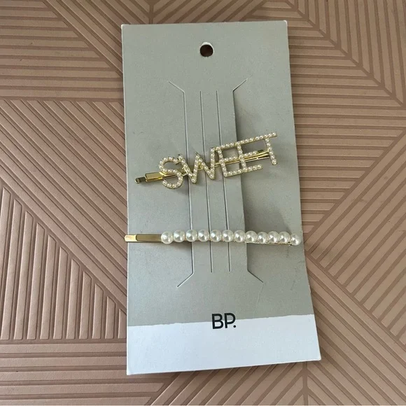 BP. Gold and Pearl Hair Clips Sweet