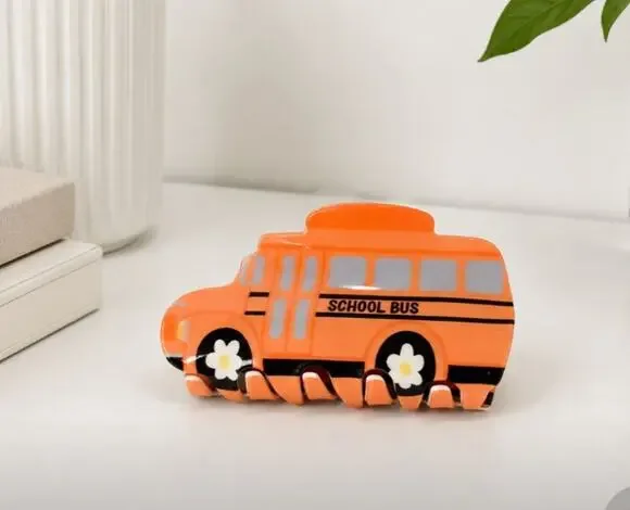 Acetate Orange School Vus Hair Clip New
