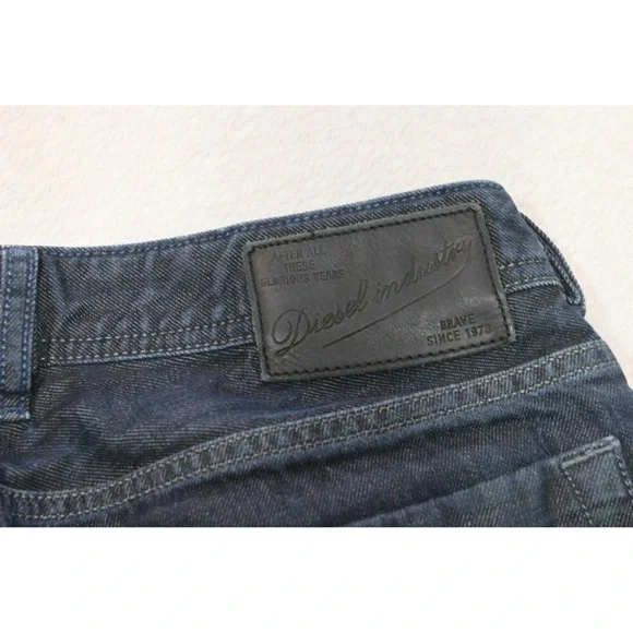 Diesel Zatiny Jeans Mens 32x28 Blue Regular Bootcut Dark Wash 0088Z Excellent