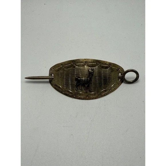 Ecuador Llama Barrette Bun Holder Vintage‎ 2.5