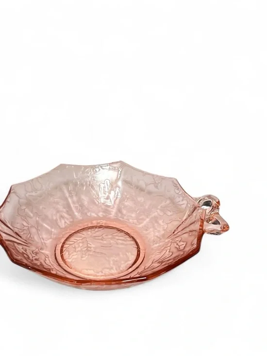 Jeannette Glass CHERRY BLOSSOM serving bowl Pink Depression Glass