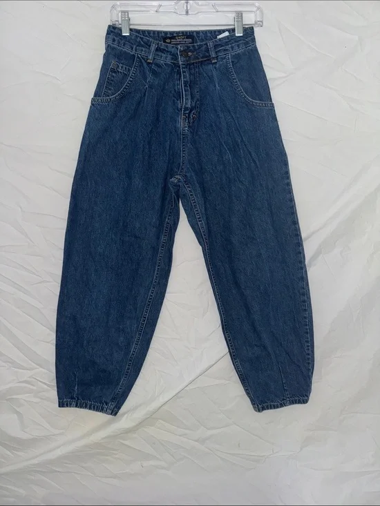 Geoff Vintage Pleated Dark Blue Men’s Tapered Jeans