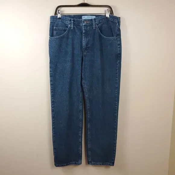 LEE Dark Wash Regular Fit Straight Leg Jeans Size 34x30