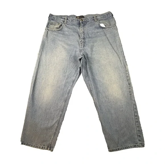 Faded Glory Men's 40.5x29 Blue Relaxed Fit Medium/Light Wash Y2K Jeans SEE DESC