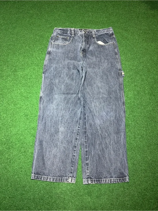 Vintage 90s Y2K Southpole Baggy Carpenter Jeans, Ghetto Hip Hop Pants 38x30