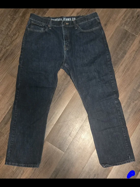Nautica Men's Relaxed Straight Jeans in Dark Indigo 38x30