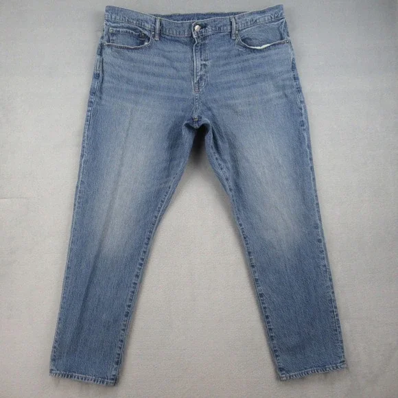Gap Mens Slim Straight Light Wash Blue Denim Jeans 42x32 709155-00