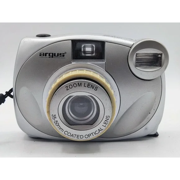 Vintage Argus M410 Film Camera Silver 35-50 mm Optical‎ Zoom Lens - As Is
