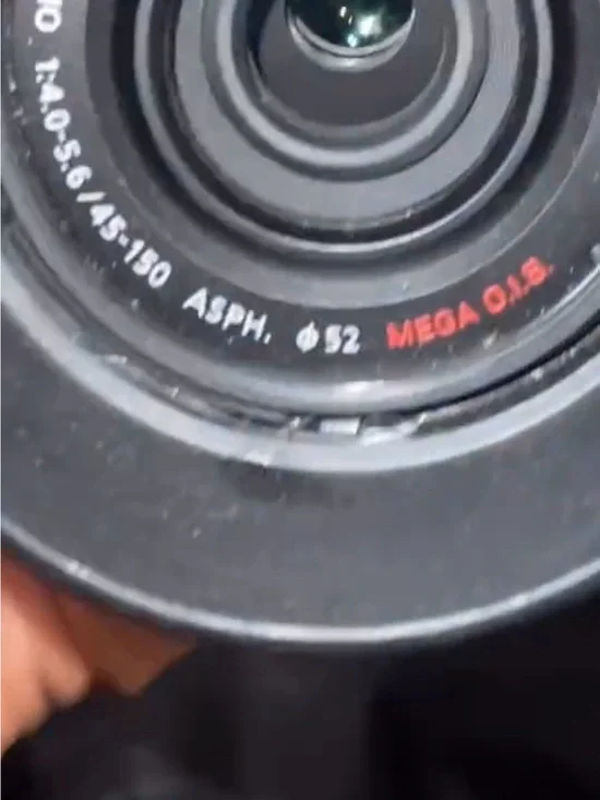 Black 45-150mm Zoom Lens with MEGA O.I.S. Stabilization