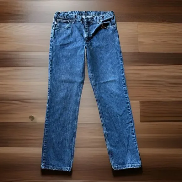 🔥Carhartt FR Jeans Men’s 34x31 Traditional Fit Blue Denim Work Pants CAT 2