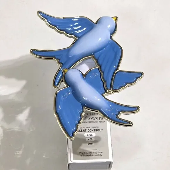 Bath Body Works Lovey Doves Blue Birds Scent Control Wallflower Fragrance Plug