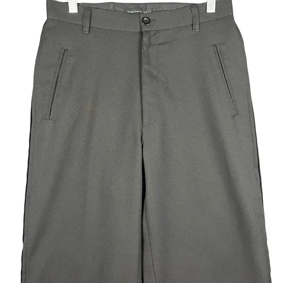 Vincente Nesi Trousers Men 32L‎ Black Wide Leg Textured Minimalist Dress Pants