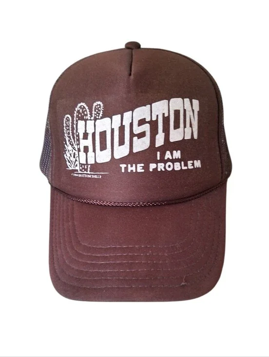 Vintage Huston Brown Mesh Adjustable Trucker Cap