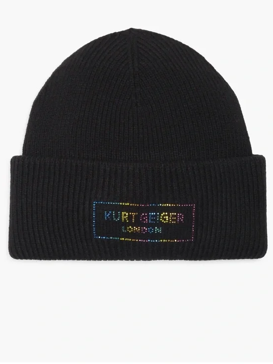 Kurt Geiger London Crystal Logo Beanie