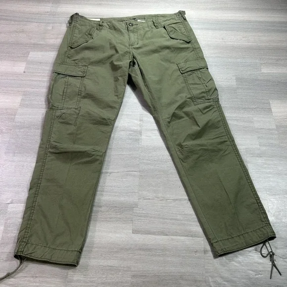 Denim & Supply Ralph Lauren Pants Mens 32x31 Green Cargo Canvas Relaxed Fit