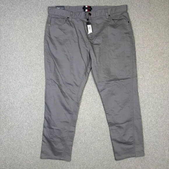 Brand Tommy Hilfiger Men's Size 40x30 THFlex Material Grey Ankle Dress Pants