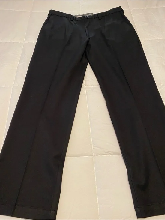 Men's Tailored Black Dress Pants - Classic Straight Leg