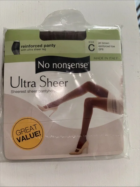 Ultra Sheer Reinforced Pantyhose - Jet Brown