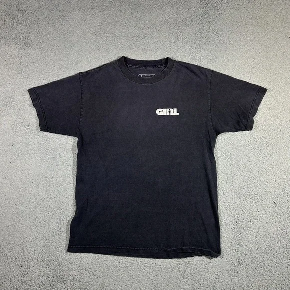 Girl Skateboards Unisex T-Shirt Black Size Medium Graphic Logo Skater Tee #3614