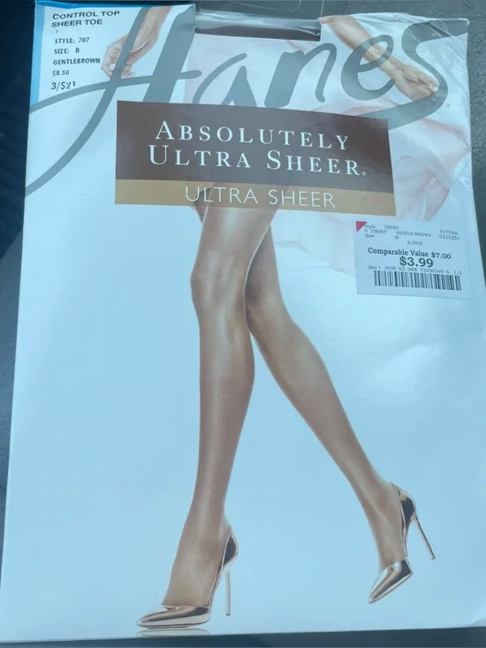 Hanes absolutely ultra sheer pantyhose gentle brown size B small-medium