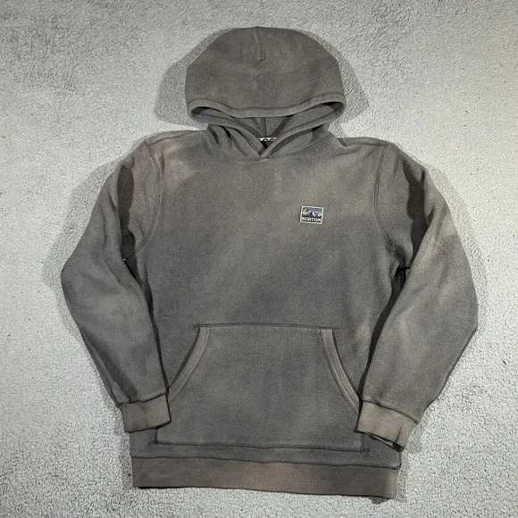 Burton Polartec Fleece Gray Pullover Hoodie Unisex Size Large #3617
