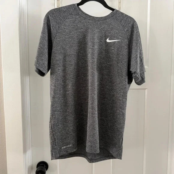 Nike Swim Dri-FIT Shirt‎ Mens Medium Gray Heathered UPF 40+ Minimalist Gorpcore