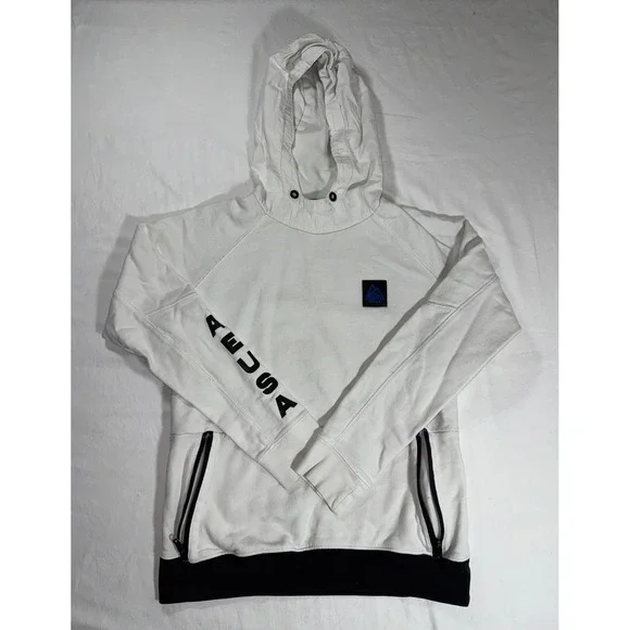 American Eagle AE USA White Black‎ Graphic Pullover Hoodie Mens Size XS