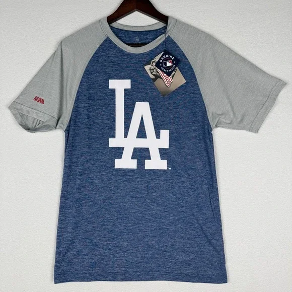 NEW Los Angeles‎ Dodgers MLB Genuine Merchandise T-Shirt Mens S Heather Blue
