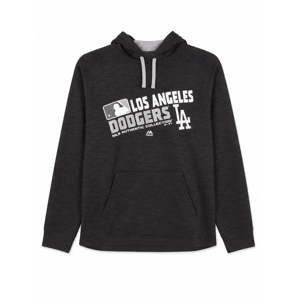 Majestic Los Angeles Dodgers MLB Authentic Collection Hoodie Gray Mens Medium