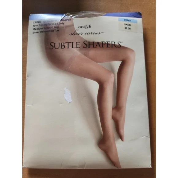 East 5th Subtle Shapers Control Top Panty‎ Sheer Toe Silky Leg Sand Long