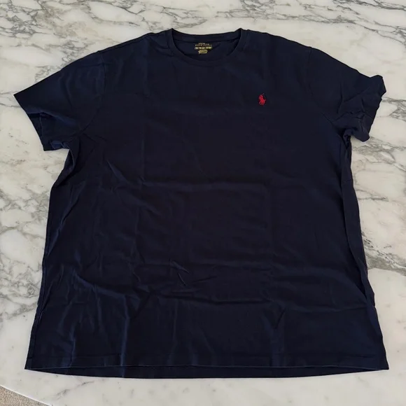 Polo Ralph Lauren‎ Cotton Men's Navy Blue Polo Short sleeve shirt, XXL