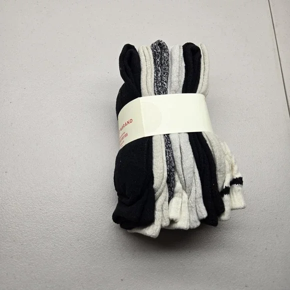 Lucky Brand Women Socks 5-10‎ Black White Gray Super Soft Boot Sock Knit NWT