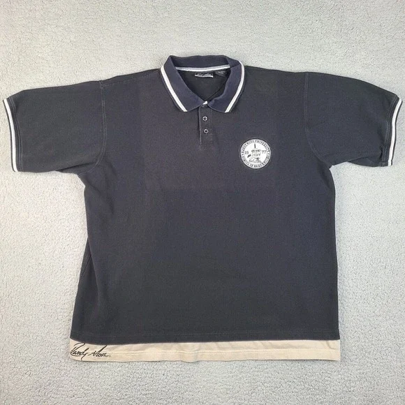 Randy Moss Collection‎ Polo Shirt Mens XXL Black Short Sleeve Cotton