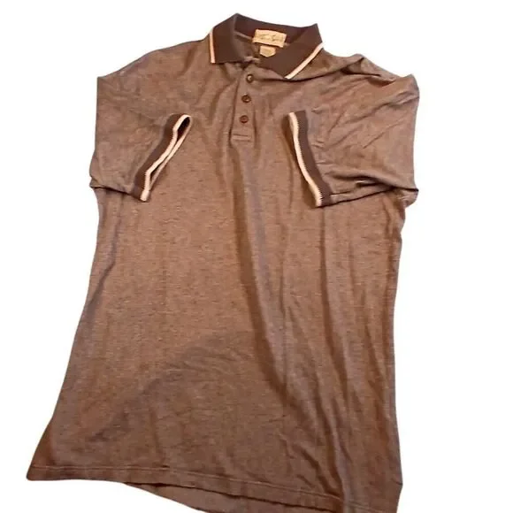 Hunt Club Men's Two-Tone Gray Short Sleeve Shirt - M