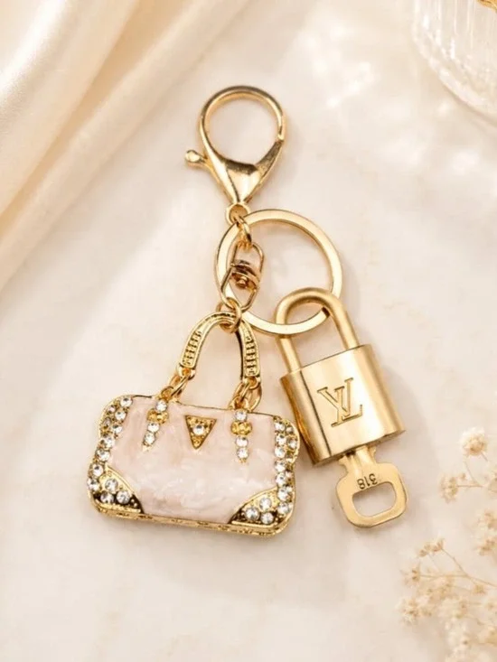 Louis Vuitton Gold Lock 🔒 Authentic LV Key + Unbranded Bag Charm