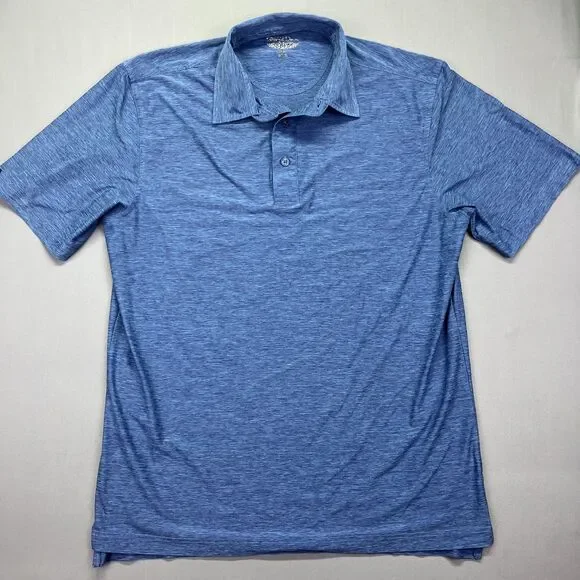 Straight Down Polo Shirt‎ Mens Sz M Blue Performance Golf Athleisure