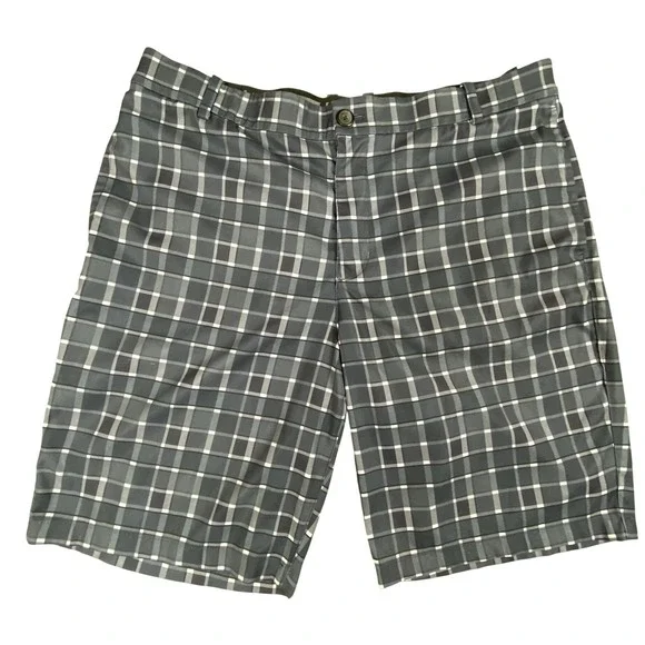 Nike Mens Golf Shorts Size 36 Blue Plaid‎ Dri-FIT Standard Fit Performance