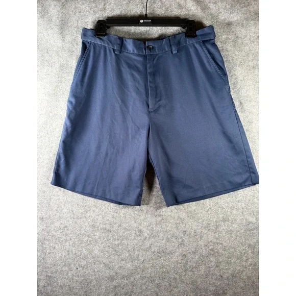 IZOD XFG‎ Mens Performance Golf Shorts Navy Blue Size 32 Flat Front Activewear